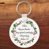 Christelijke kerstgeschrift voor Inspirerend Sleutelhanger (Voorkant)