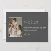 Christelijke Kerstglorie voor God Religious Grey Feestdagenkaart (Voorkant)