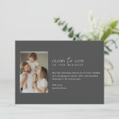 Christelijke Kerstglorie voor God Religious Grey Feestdagenkaart (Staand voorkant)