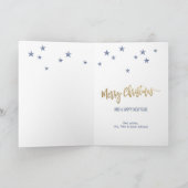 Christelijke kerstgroet vreugde aan de wereld feestdagen kaart (Binnen)