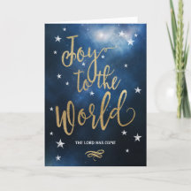 Christelijke kerstgroet vreugde aan de wereld