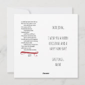 Christelijke kerstkaart een kind geboren is (Achterkant)