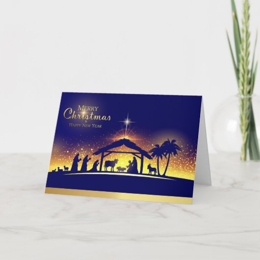 Christelijke kerstkaart feestdagen kaart (Voorkant)