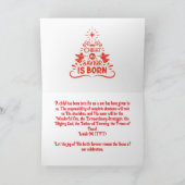 Christelijke kerstkaart feestdagen kaart (Binnen)