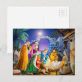 Christelijke Kerstkaart Feestdagenkaart (Voorkant / Achterkant)