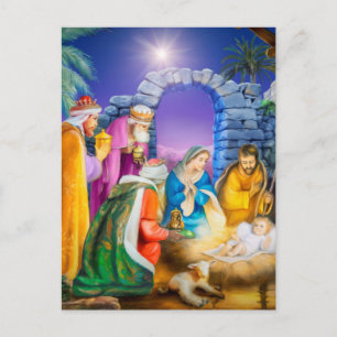 Christelijke kerstkaart feestdagenkaart