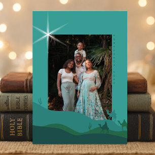 Christelijke kerstkaart met foto Wijzen