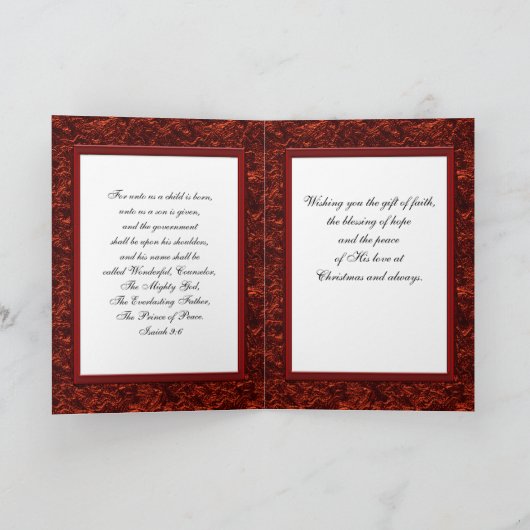 Christelijke kerstKaarten Feestdagen Kaart (Binnen)