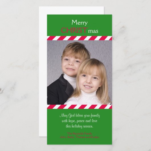 Christelijke kerstkaarten feestdagenkaart (Voorkant / Achterkant)