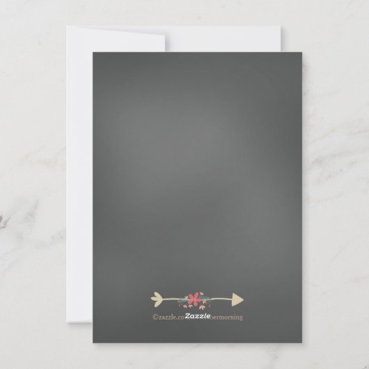 Christelijke kerstkaartje voor Roustisch Chalkboar Feestdagenkaart (Achterkant)