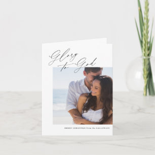 Christelijke kerstkalligrafie-fotokaart