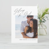 Christelijke kerstkalligrafie-fotokaart kaart (Staand voorkant)