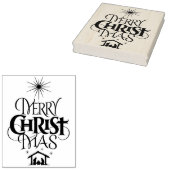Christelijke kerstkalligrafie rubberstempel (Gestempeld)