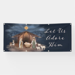 Christelijke kerstkerk spandoek