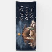 Christelijke kerstkerk spandoek (Verticaal)