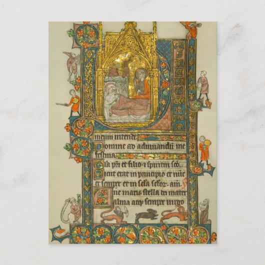 Christelijke kerstkerststal Middeleeuws Briefkaart (Voorkant)