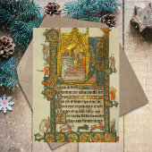 Christelijke kerstkerststal Middeleeuws Briefkaart