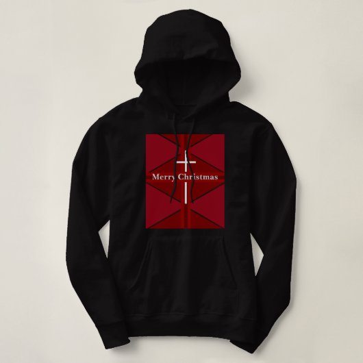 Christelijke kerstkruis hoodie (Design voorkant)