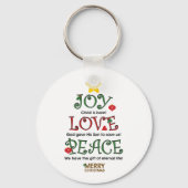 Christelijke kerstliefde en vrede sleutelhanger (Voorkant)
