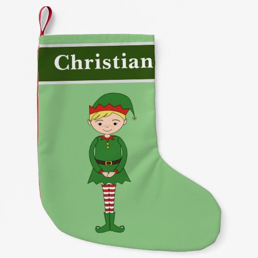 Christelijke kerstman met kerstmis kleine kerstsok (Voorkant)