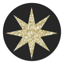 Christelijke kerstman - Ronde sticker