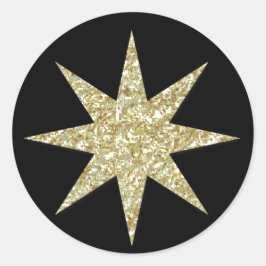 Christelijke kerstman - Ronde sticker