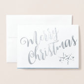 Christelijke kerstmanuele  kerstmaneschuffel folie kaarten (Voorkant met envelop)