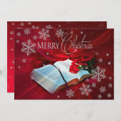 Christelijke kerstmis feestdagenkaart (Voorkant / Achterkant)