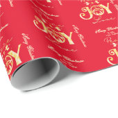 Christelijke Kerstmis Geboorte Goud R Vrede Vreugd Cadeaupapier (Rol Hoek)