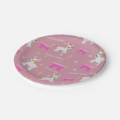 Christelijke Kerstmis Geboorte Roze Papieren Bordje (Gekanteld)