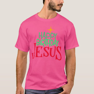 Christelijke Kerstmis Happy Birthday Jesus Women M T-shirt