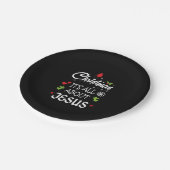 Christelijke Kerstmis - Het draait allemaal om Jez Papieren Bordje (Gekanteld)