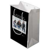 Christelijke kerstmis met foto-nativiteit Bijbel V Medium Cadeauzakje (Voorkant Gekanteld)