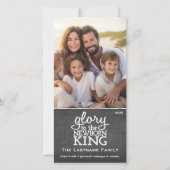 Christelijke Kerstmis met foto's - Glory naar de p Feestdagenkaart (Voorkant)