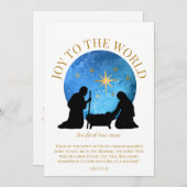 Christelijke kerstmis met nativiteit feestdagenkaart (Voorkant / Achterkant)