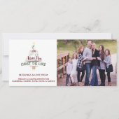 Christelijke Kerstmis Typografie Plaid Foto Feestdagenkaart (Voorkant)