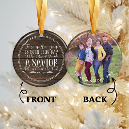 Christelijke Kerstmis Verse Typografie op Hout Fot Keramisch Ornament
