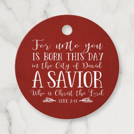 Christelijke Kerstmis Verse Typografie Vakantie Bedankjes Labels (Voorkant)