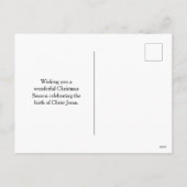 Christelijke Kerstmiskerststal Jesus Religious Feestdagenkaart (Achterkant)