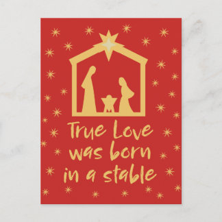 Christelijke Kerstmiskerststal Jesus Religious Feestdagenkaart