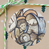 Christelijke Kerstmisscène Manager Ronde Sticker