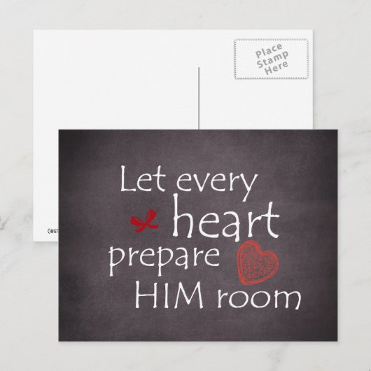 Christelijke kerstquote feestdagenkaart (Voorkant / Achterkant)