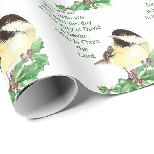 Christelijke kerstscripts cadeaupapier (Rol Hoek)