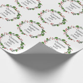 Christelijke kerstscripts cadeaupapier (Hoek)