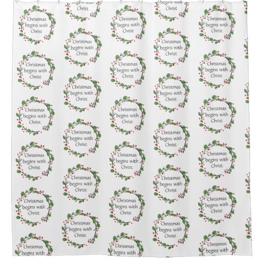 Christelijke kerstscripts douchegordijn (Voorkant)
