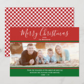 Christelijke kerstscripts en fotokaart feestdagenkaart (Voorkant / Achterkant)