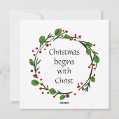 Christelijke kerstscripts feestdagenkaart (Achterkant)