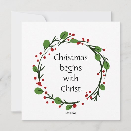 Christelijke kerstscripts feestdagenkaart (Achterkant)