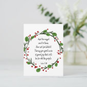 Christelijke kerstscripts feestdagenkaart (Staand voorkant)