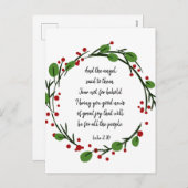 Christelijke kerstscripts feestdagenkaart (Voorkant / Achterkant)